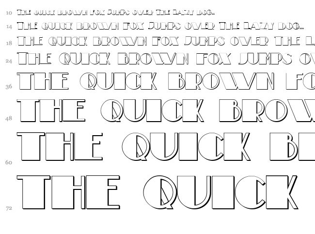 Theatrical font waterfall